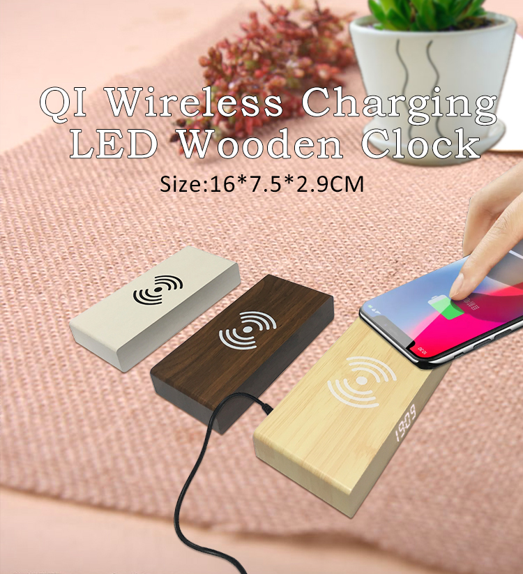 qi wireless charger clock