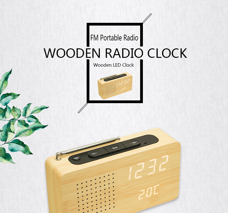 portable fm radio clock
