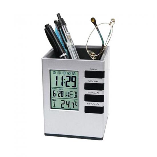pen holder alarm clock