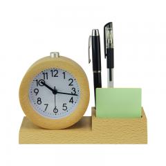 Wooden Pen Holder Clock
