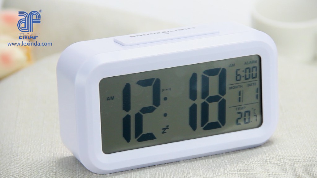 Smart Clock Digital Tisch Wecker mit Kalender und Temperatur mit Hintergrundbeleuchtung ce, rohs (ec-015)